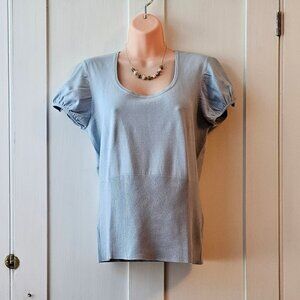 Dulcinea Short Sleeve Sweater in Light Blue | Women's L | EUC